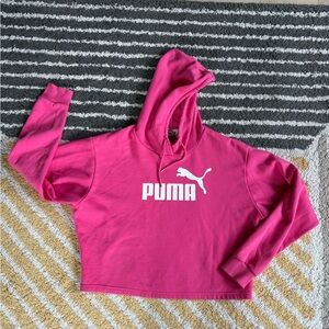 Puma Cropped Hoodie - Pink